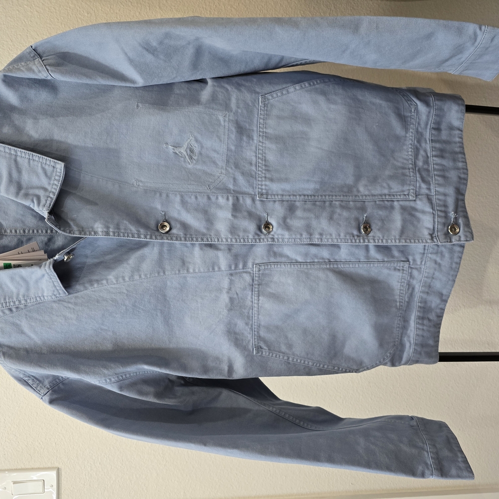 Nike Jordan Essentials Chicago Mens Jacket Size L Light Blue